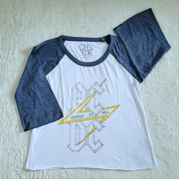 Chaser Tops - Chaser ⚡AC/DC⚡ Highway🛣️ to Hell😈 Baseball Tee👕 - NWT